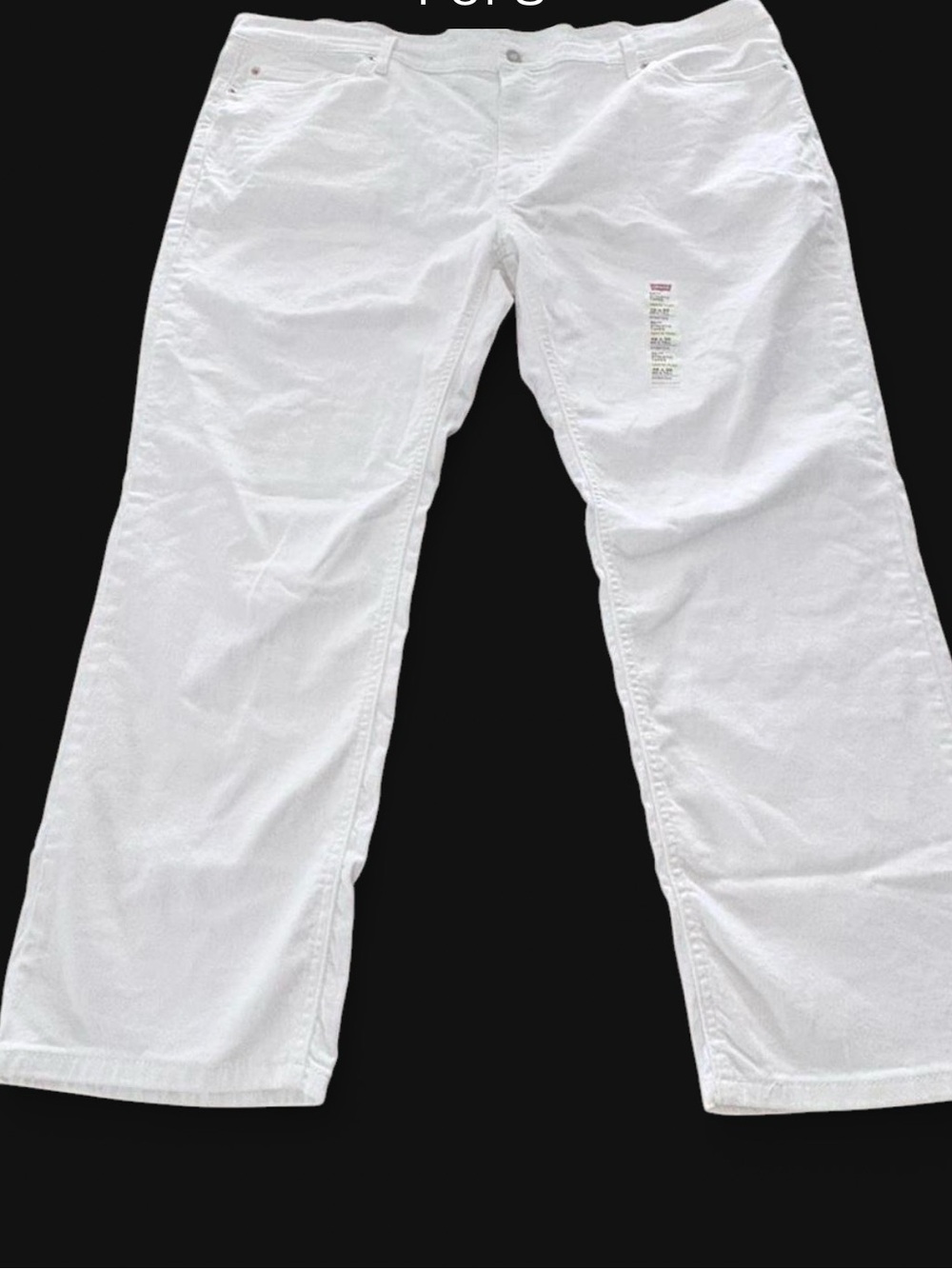 541 Levi's White Jeans with Branded Pocket Print
